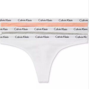 NWT Calvin Klein 3 Pack Carousel Thong Panties MSRP $35
